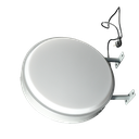 ENSEIGNE LUMINEUSE ROND D50 GRIS